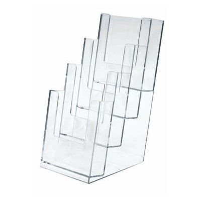PORTADEPLIANT IN POLISTIROLO TRASPARENTE 16,5X24,5X14CM ART.5023