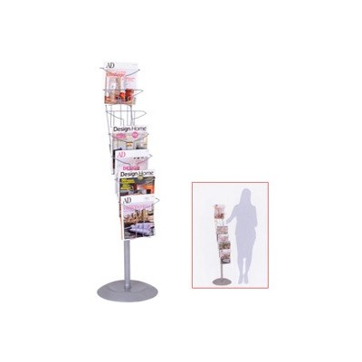 ESPOSITORE DA TERRA A 7 TASCHE A4 IN METALLO ALBA