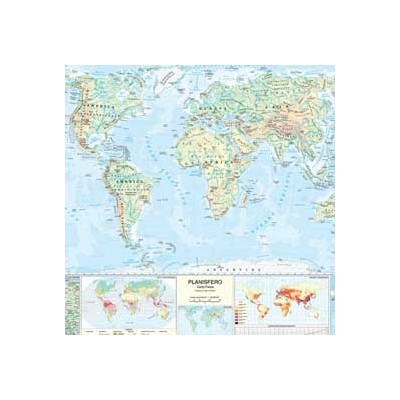CARTA GEOGRAFICA SCOLASTICA MURALE MONDO BELLETTI