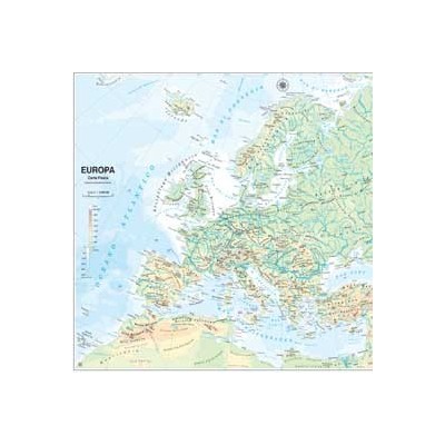 CARTA GEOGRAFICA SCOLASTICA MURALE EUROPA BELLETTI