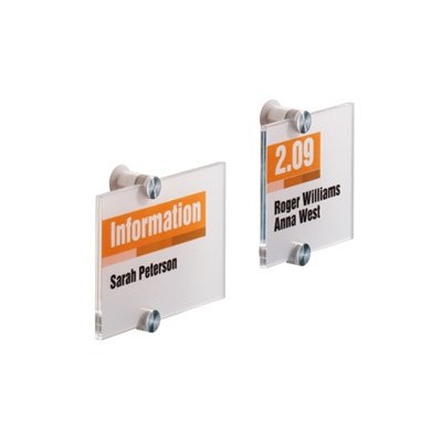 TARGA PER PORTE/PARETI CRYSTAL SIGN 148X105MM DURABLE