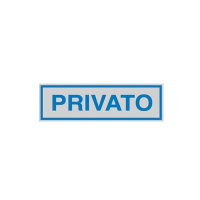 TARGHETTA ADESIVA 165x50mm PRIVATO - Conf da 10 pz.
