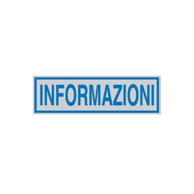 TARGHETTA ADESIVA 165x50mm INFORMAZIONI - Conf da 10 pz.