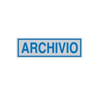 TARGHETTA ADESIVA 165x50mm ARCHIVIO - Conf da 10 pz.
