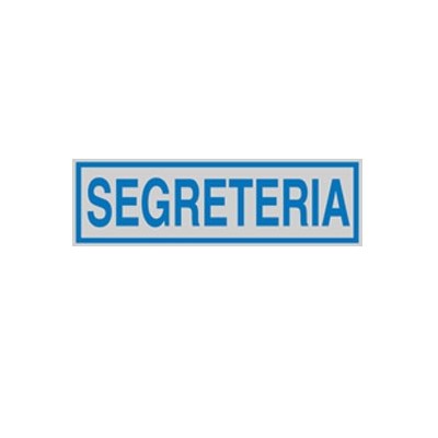 TARGHETTA ADESIVA 165x50mm SEGRETERIA - Conf da 10 pz.