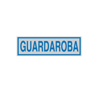 TARGHETTA ADESIVA 165x50mm GUARDAROBA - Conf da 10 pz.