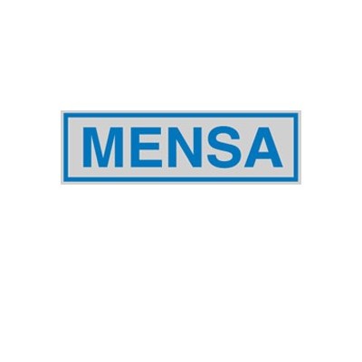 TARGHETTA ADESIVA 165x50mm MENSA - Conf da 10 pz.