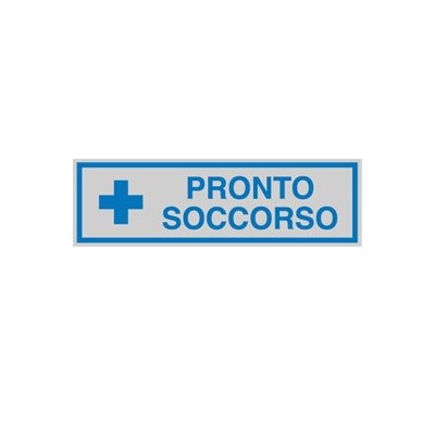TARGHETTA ADESIVA 165x50mm PRONTO SOCCORSO - Conf da 10 pz.