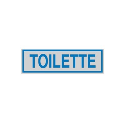 TARGHETTA ADESIVA 165x50mm TOILETTE - Conf da 10 pz.