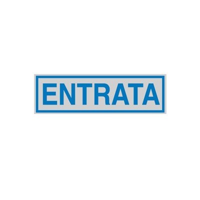 TARGHETTA ADESIVA 165x50mm ENTRATA - Conf da 10 pz.