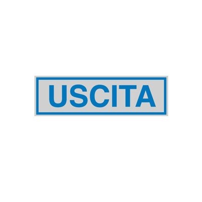 TARGHETTA ADESIVA 165x50mm USCITA - Conf da 10 pz.