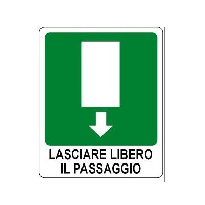 ADESIVO IN PVC 35X25 LASCIARE LIBERO IL PASSAGGIO