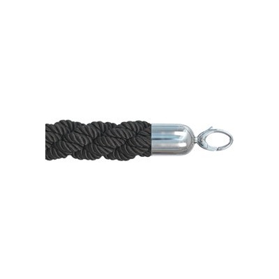 CORDONE INTRECCIATO 150cm NERO per COLONNINA SEGNAPERCORSO Securit