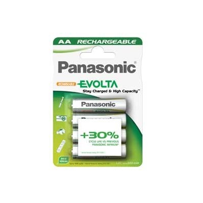 BLISTER 4 PILE STILO RICARICABILI AA 1,2V INFINIUM PANASONIC