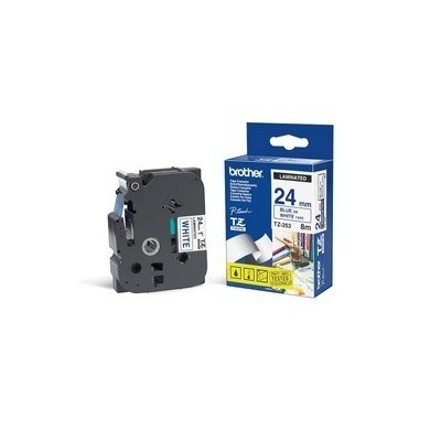 NASTRO LAMINATO BROTHER TZE-252 24MMx8MT BLU/BIANCO