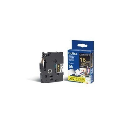 NASTRO LAMINATO BROTHER TZE-344 18MMx8MT ORO/NERO