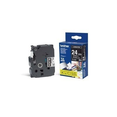 NASTRO BROTHER TZ-E355 24MMX8MT BIANCO/NERO