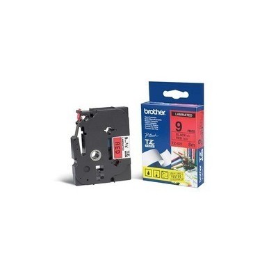NASTRO BROTHER TZ-E421 9MMX8MT NERO/ROSSO