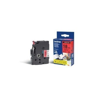 NASTRO BROTHER TZE-441 18MMx8MT NERO/ROSSO
