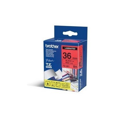 NASTRO LAMINATO BROTHER TZE-461 36MMx8MT NERO/ROSSO