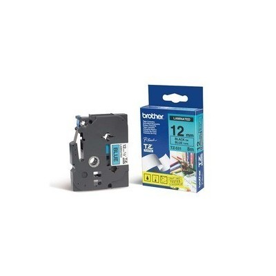 NASTRO BROTHER TZ-E531 12MMx8MT NERO/BLU