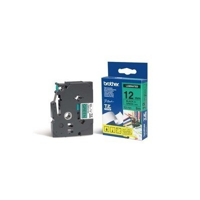 NASTRO BROTHER TZ731 12MMx8MT NERO/VERDE