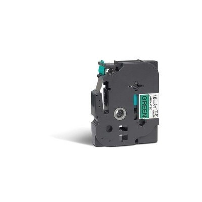 NASTRO BROTHER TZe741 18MMx8MT NERO/VERDE