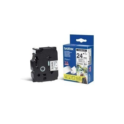 NASTRO LAM. FLESSIBILE TZE-FX251 24MMx8MT NERO/BIANCO