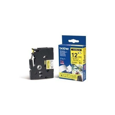 NASTRO LAM. FLESSIBILE TZE-FX631 12MMx8MT NERO/GIALLO