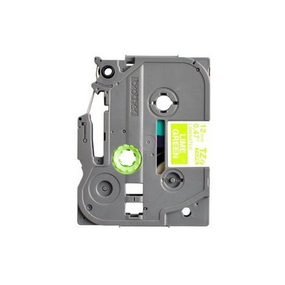 NASTRO BROTHER TZ-eMQG35 12MMX5MT BIANCO/VERDE ACIDO