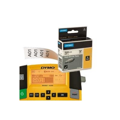 NASTRO NYLON FLESSIBILE 24mm x 3.5mt nero su bianco 1734524 RHINO