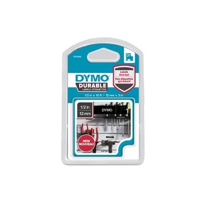 NASTRO DYMO TIPO D1 DURABLE (12MMX3MT) BIANCO/NERO 1978365
