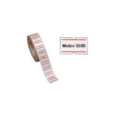 ROTOLO 1000 ETICHETTE 20X12 BIANCHE RIGATE PERM.TOWA GS-GM-MOTEX 5500