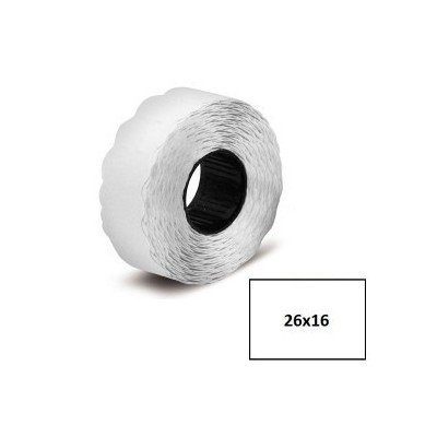 ROTOLO 1000 ETICHETTE 26X16 RETTANG. BIANCHE PERM.