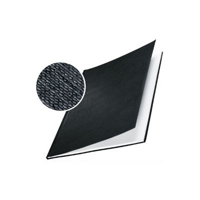 10 COPERTINE RIGIDE IMPRESSBIND 28MM NERO FINITURA LINO