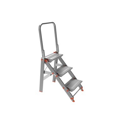 SCALA SGABELLO ALLUMINIO 3 GRADINI con PARAPETTO Class piU