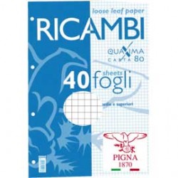 RICAMBI FORATI A5 4MM 80GR QUAXIMA 40FG 80GR PIGNA