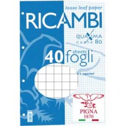 RICAMBI FORATI A5 5MM 80GR QUAXIMA 40FG 80GR PIGNA