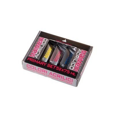 Colori acrilici Primary Set 5 tubetti da 75ml Maimeri