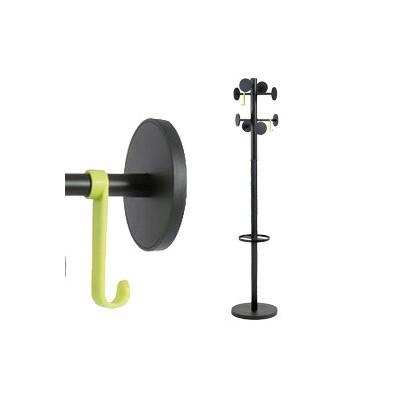 APPENDIABITI A 8 POSTI 175cm NERO STAN3 Alba