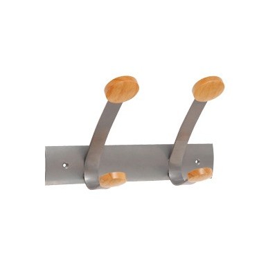 APPENDIABITI da MURO 2POSTI 30cm METALLO/LEGNO Alba