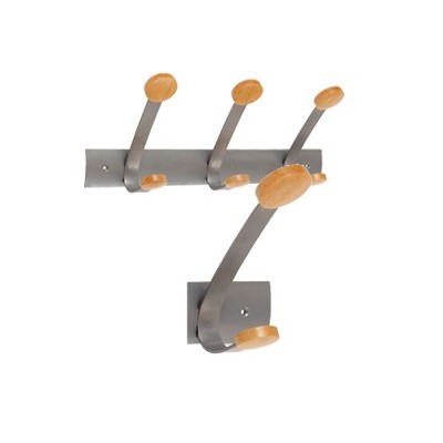 APPENDIABITI da MURO 3POSTI 45cm METALLO/LEGNO Alba