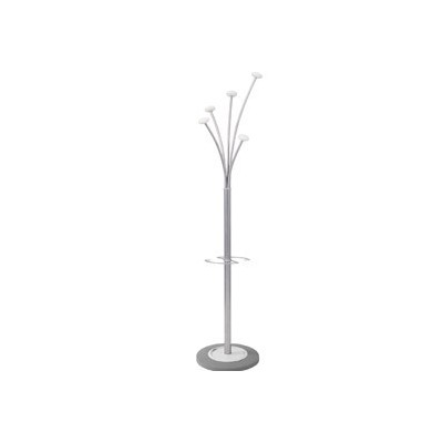 APPENDIABITI A 5 POSTI 187CM Bianco C/PORTAOMBRELLI ALBA
