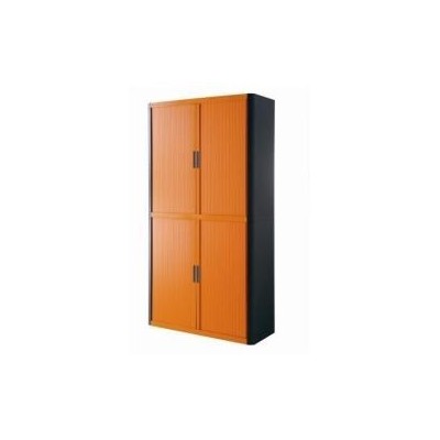 ARMADIO EASYOFFICE       NERO/ARANCIO 110X41,5X204