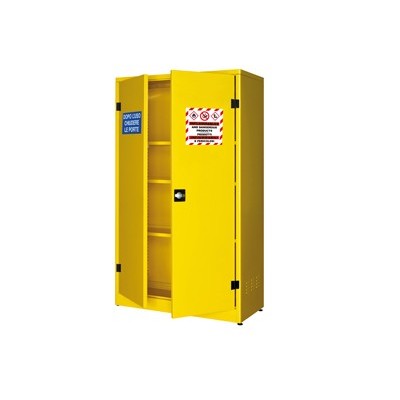 Armadio di sicurezza per liquidi infiammabili 107,5x50x18cm giallo