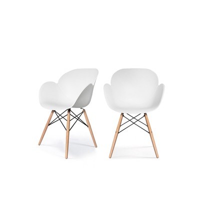 Sedia Kiwood Bianco/Legno Paperflow