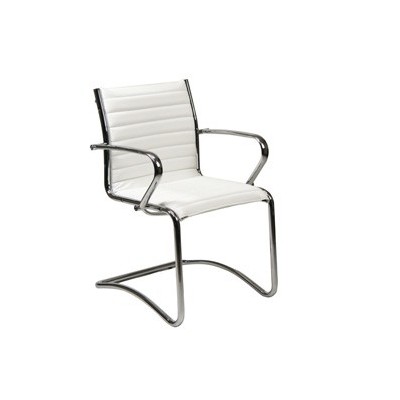 POLTRONA VISITATORE Pollux PND White in pelle BIANCA