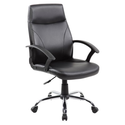 POLTRONA DIREZIONALE PU  RICHMOND NERA 59X60X100H