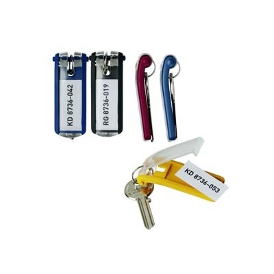 SCATOLA 6 PORTACHIAVI KEY CLIP GIALLO DURABLE