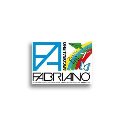 ALBUM ARCOBALENO (240X330MM) FG 10 140GR 5 COLORI FABRIANO - Conf da 10 pz.